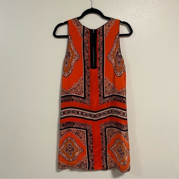 Maeve Dress Women’s Size 0 Orange Canna 100% Silk Shift Dress - Picture 11 of 13
